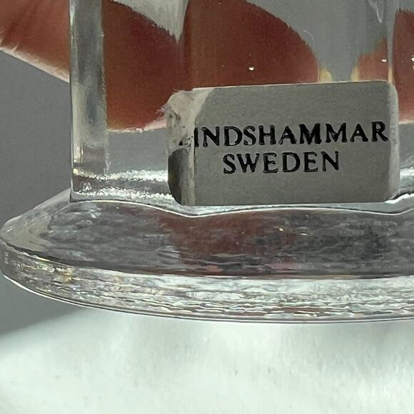 Lindshammar Sweden Candlestick Holders Set of 3 Glass - Picture 4 of 10